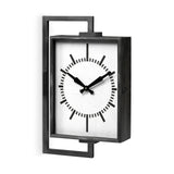 Rectangular Large Black Industrial Style Wall Clock - Homeroots - Flyclothing LLC