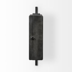 Rectangular Large Black Industrial Style Wall Clock - Homeroots