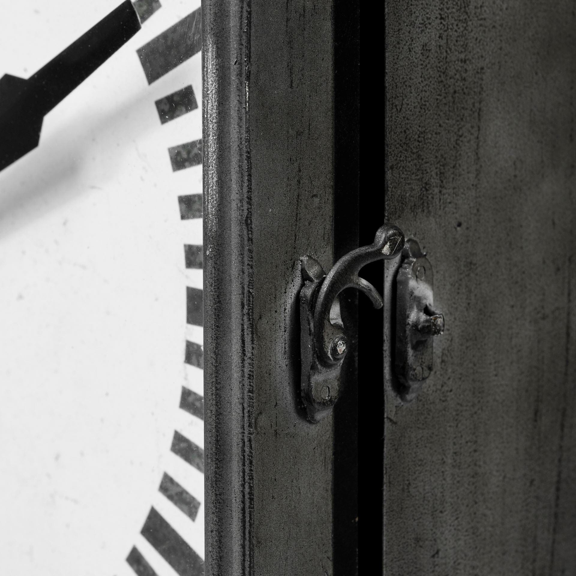 Rectangular Large Black Industrial Style Wall Clock - Homeroots