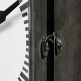 Rectangular Large Black Industrial Style Wall Clock - Homeroots - Flyclothing LLC