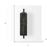 Rectangular Large Black Industrial Style Wall Clock - Homeroots - Flyclothing LLC