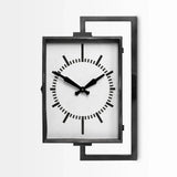 Rectangular Large Black Industrial Style Wall Clock - Homeroots - Flyclothing LLC