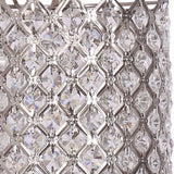 Set of Two 24" Silver Metal Table Lamp With Clear Drum Shade - Homeroots - Flyclothing LLC