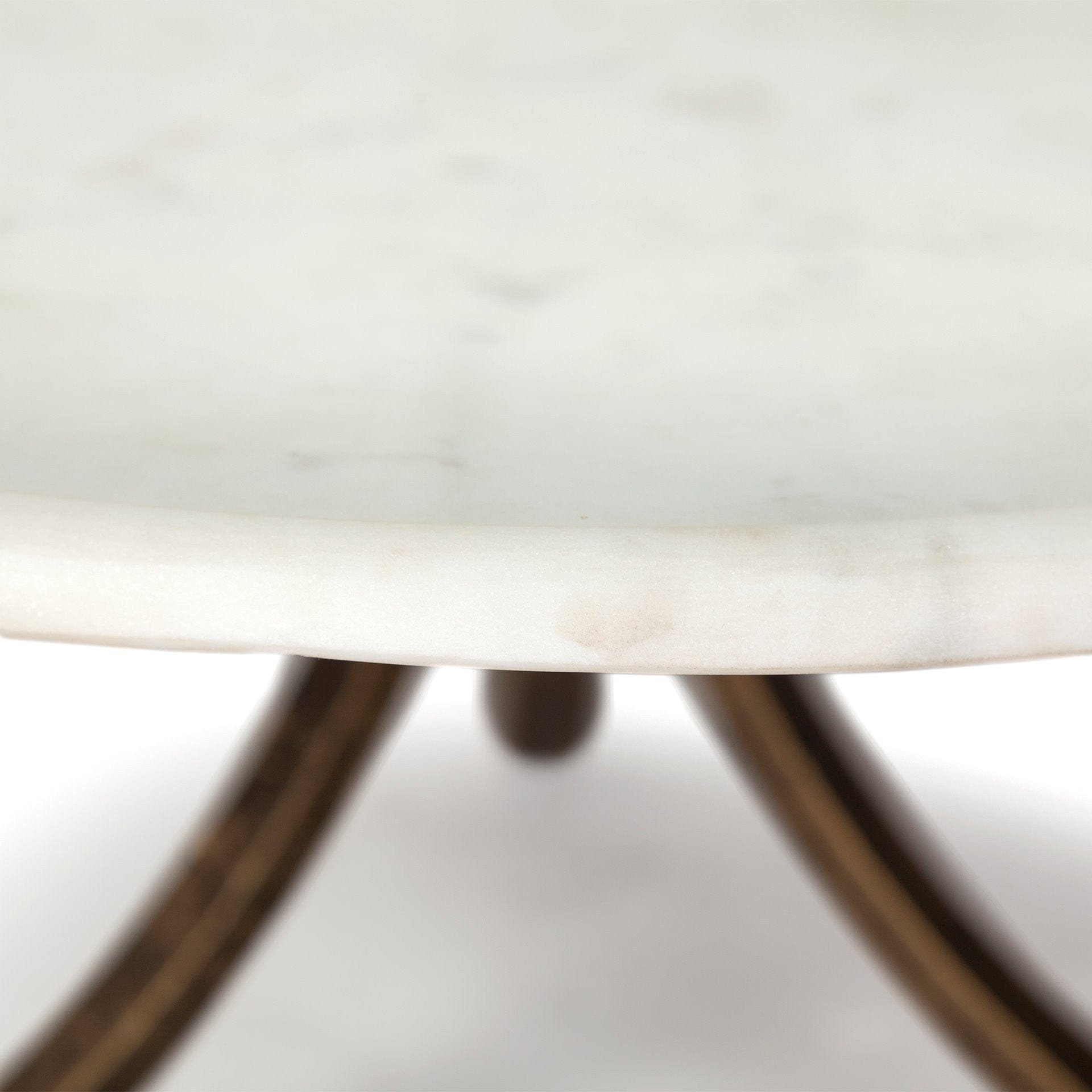 36" Gold And Brown Round Coffee Table - Homeroots