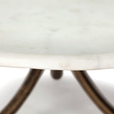 36" Gold And Brown Round Coffee Table - Homeroots