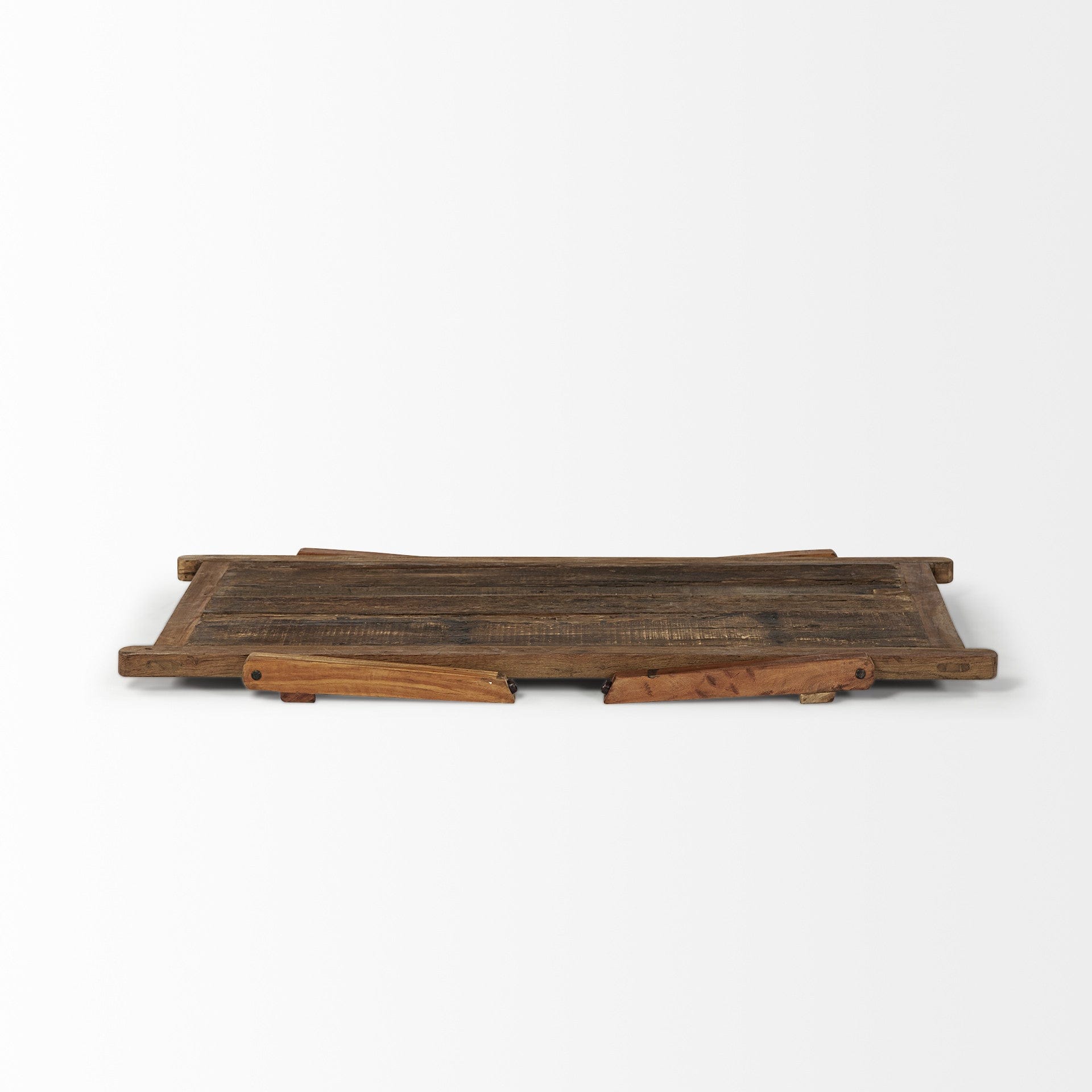 60" Brown Reclaimed Wood Distressed Coffee Table - Homeroots