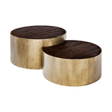 S2 39.5" & 31.25" Round Wood Nesting Coffee Tables - Homeroots - Flyclothing LLC