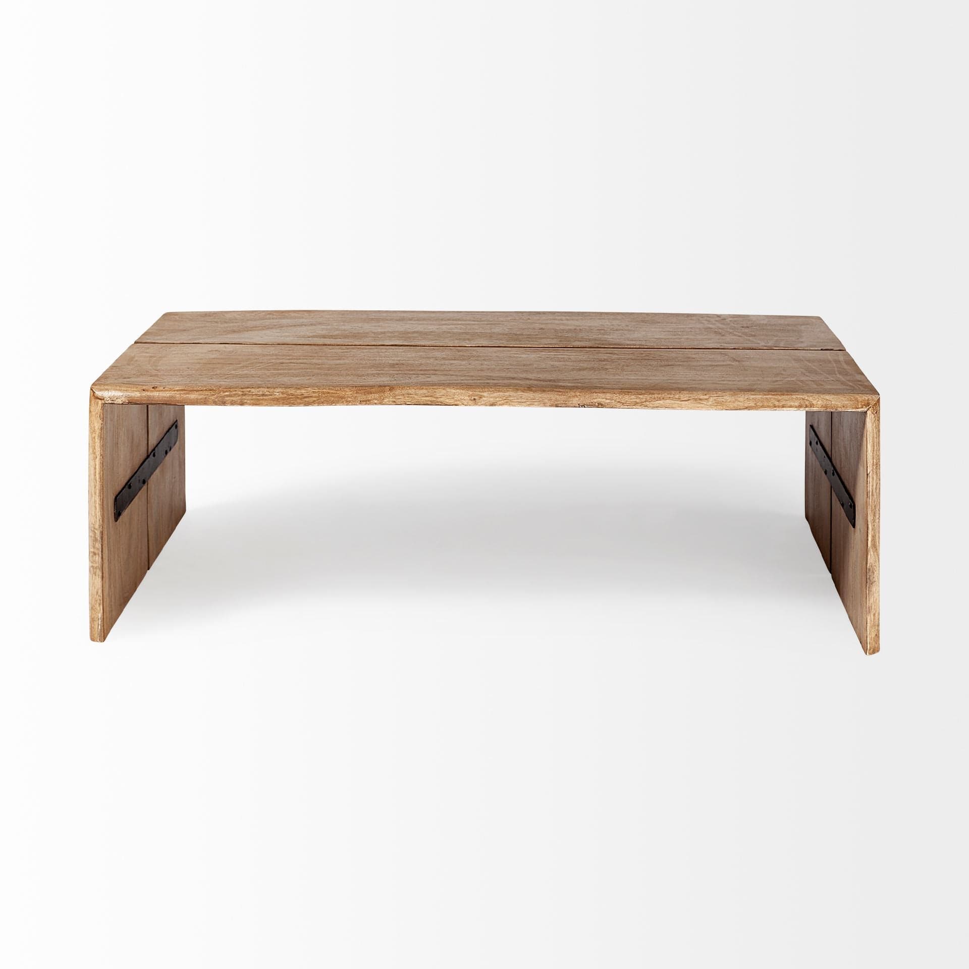Rectangular Solid Wood Top And Base Coffee Table - Homeroots
