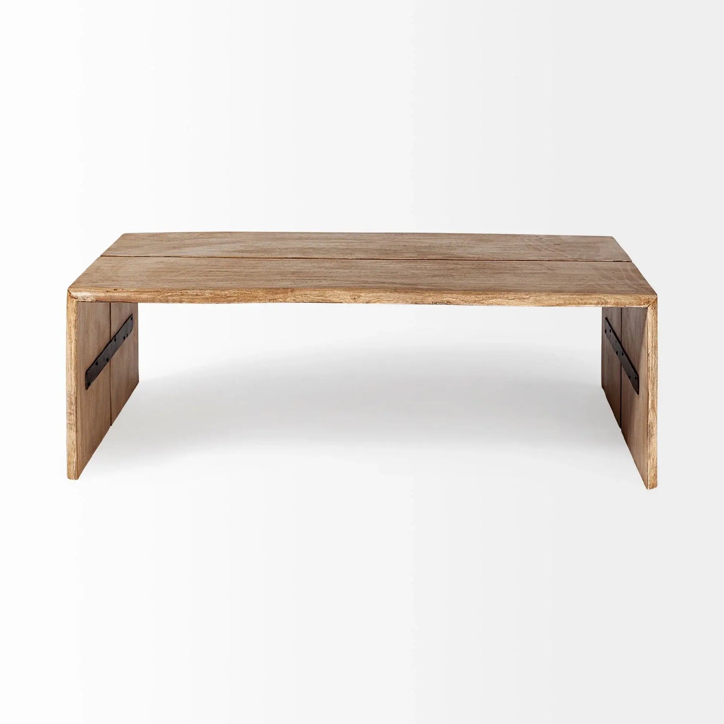 Rectangular Solid Wood Top And Base Coffee Table - Homeroots - Flyclothing LLC