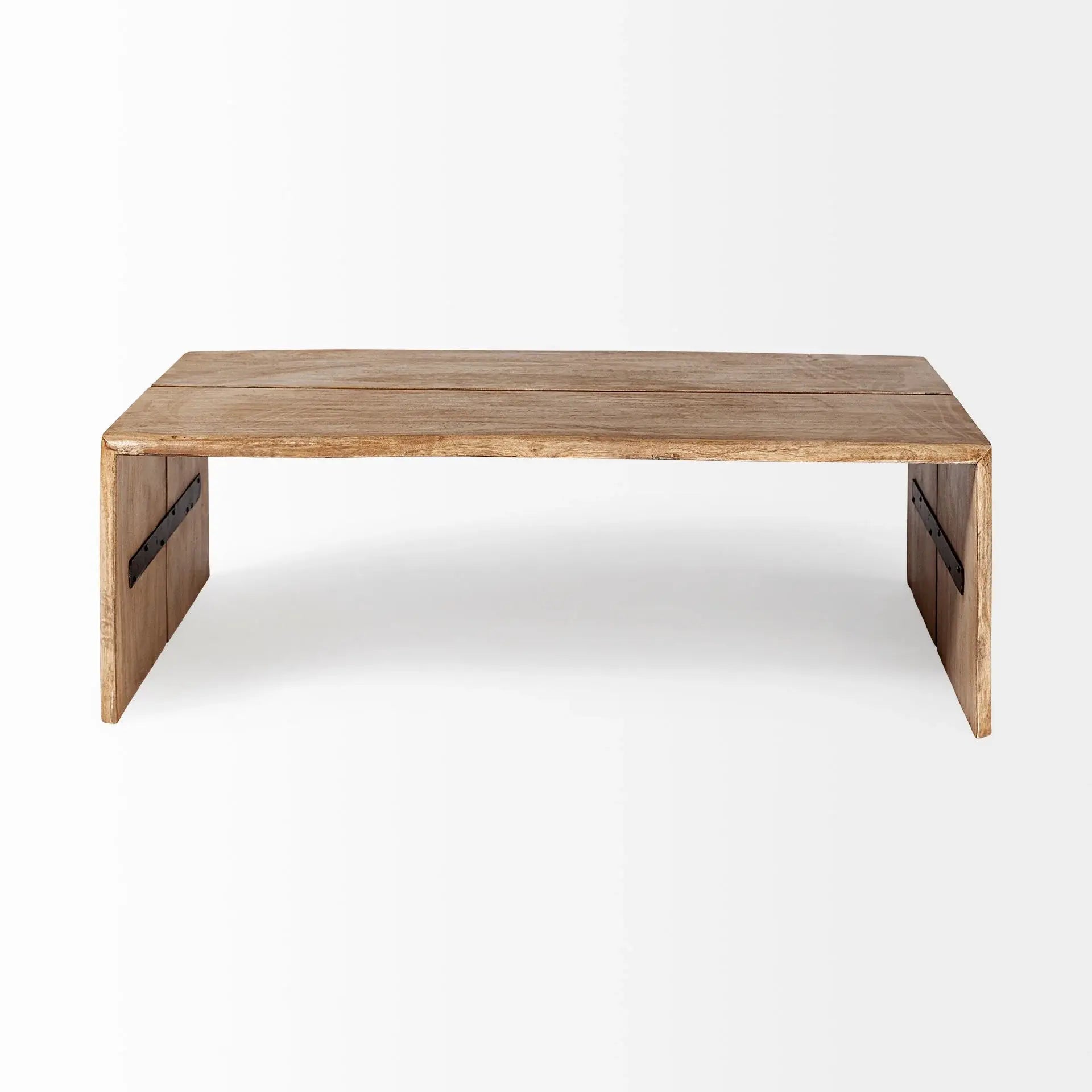 Rectangular Solid Wood Top And Base Coffee Table - Homeroots - Flyclothing LLC