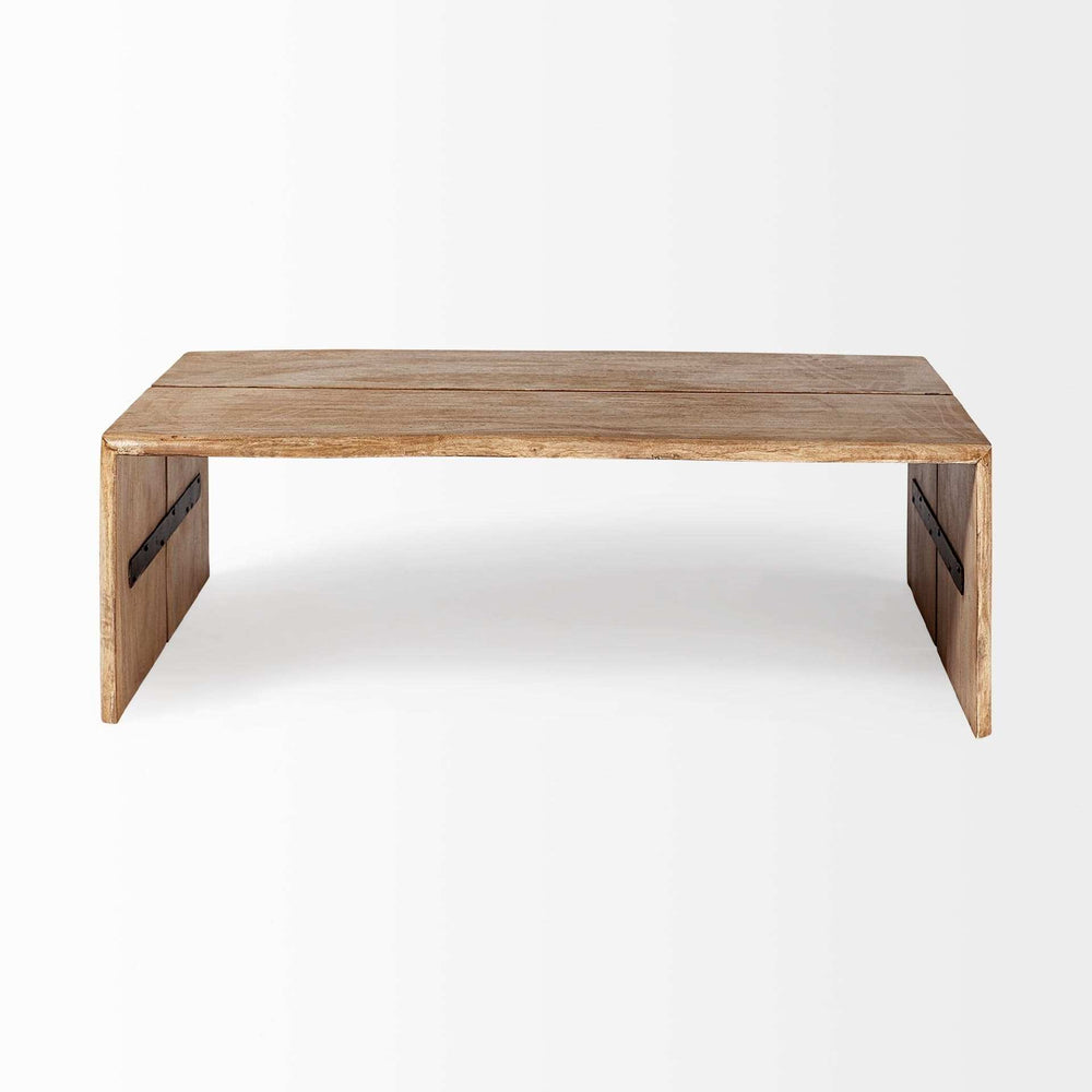 Rectangular Solid Wood Top And Base Coffee Table - Homeroots - Flyclothing LLC