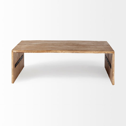 Rectangular Solid Wood Top And Base Coffee Table - Homeroots