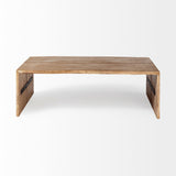 Rectangular Solid Wood Top And Base Coffee Table - Homeroots