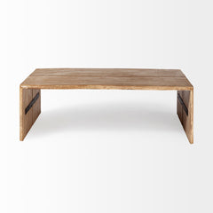 Rectangular Solid Wood Top And Base Coffee Table - Homeroots