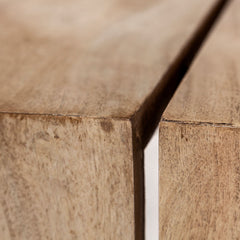 Rectangular Solid Wood Top And Base Coffee Table - Homeroots