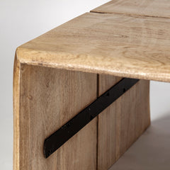 Rectangular Solid Wood Top And Base Coffee Table - Homeroots