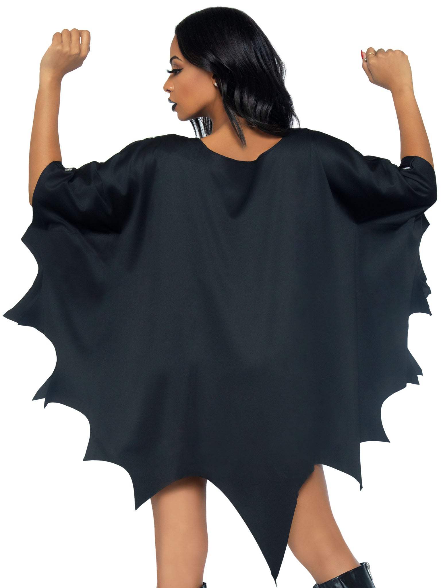 Gothic Glitter Spider Web Costume Poncho