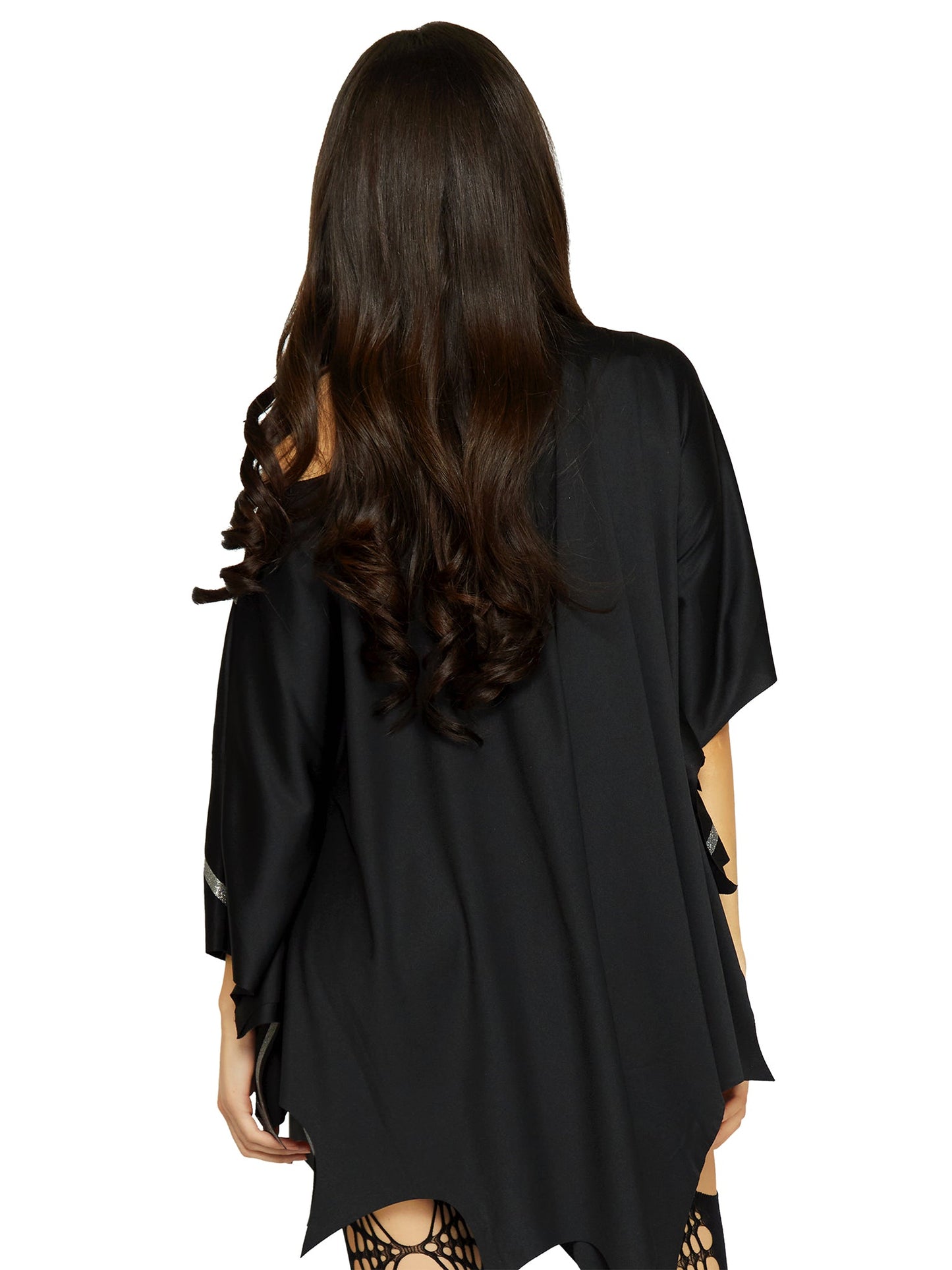 Gothic Glitter Spider Web Costume Poncho