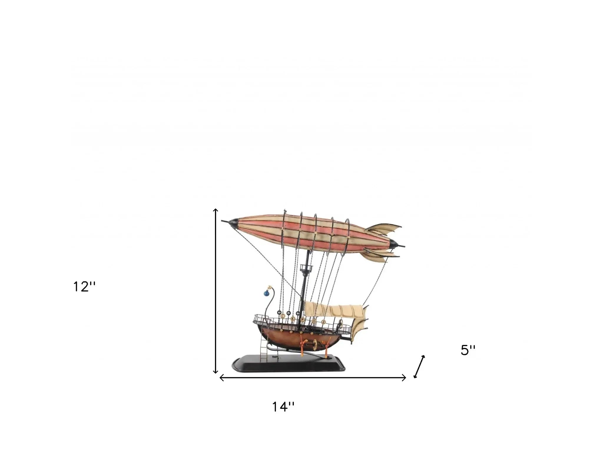 Steampunk Airship Model With Crows Nest - Homeroots - Flyclothing LLC