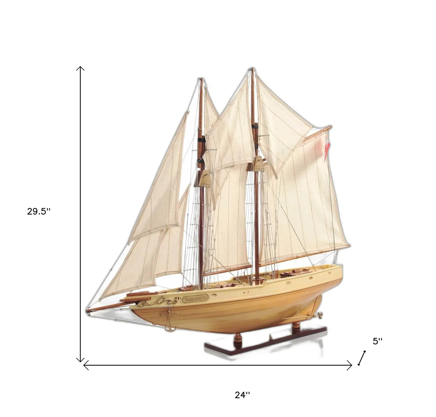 Bluenose Model In Light Brown Finish - Homeroots - Flyclothing LLC