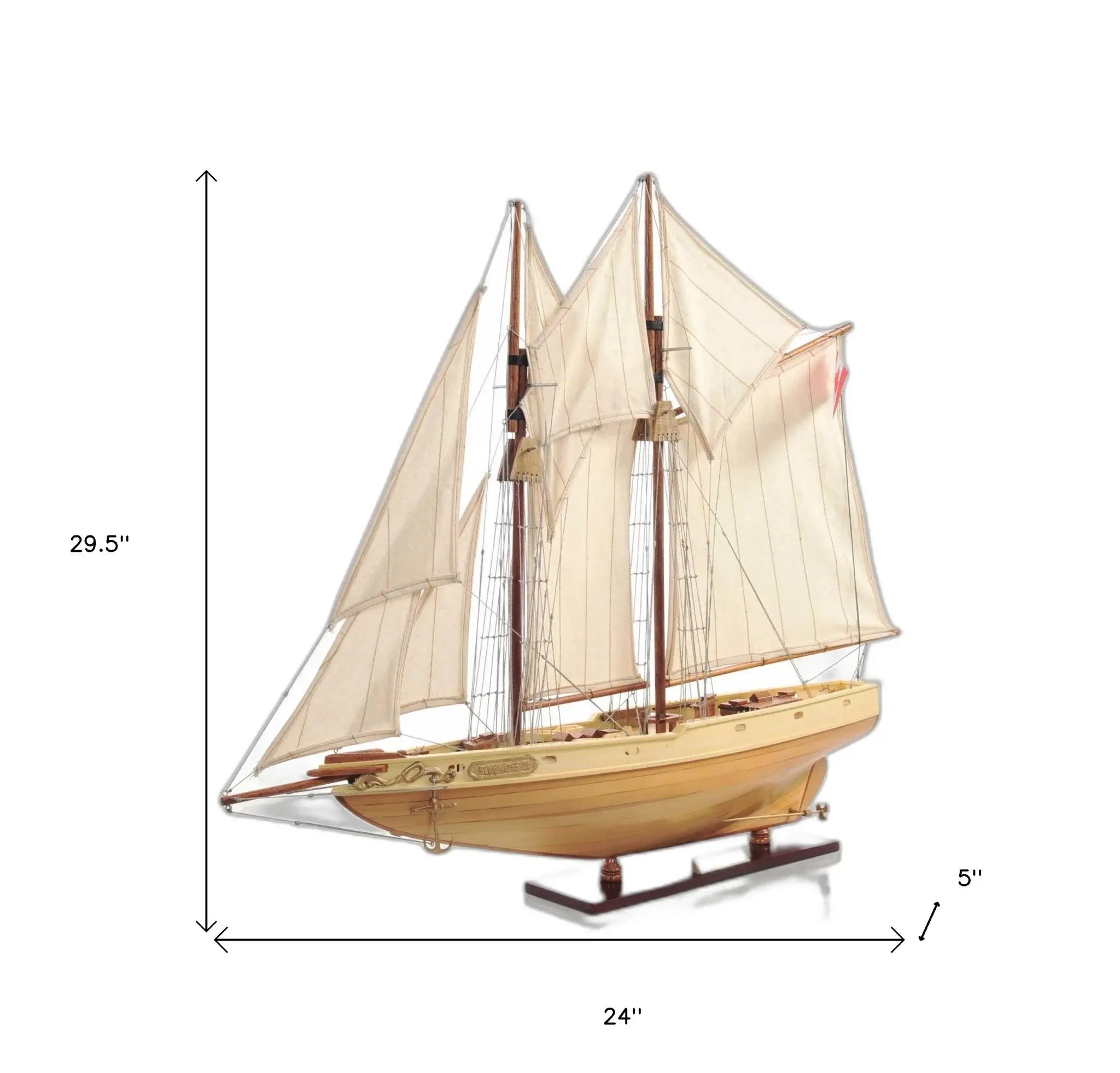 Bluenose Model In Light Brown Finish - Homeroots - Flyclothing LLC