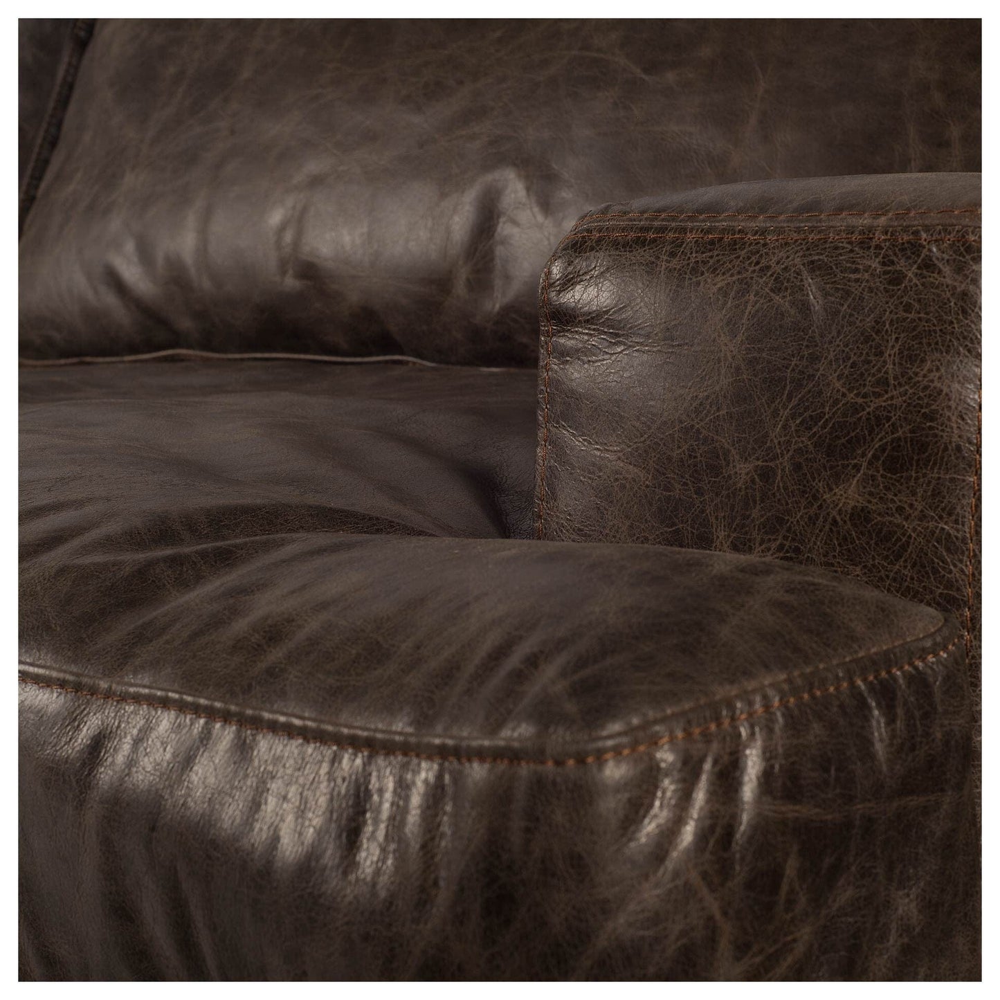 41" Black Faux Leather Distressed Club Chair - Homeroots - Flyclothing LLC