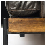 41" Black Faux Leather Distressed Club Chair - Homeroots - Flyclothing LLC