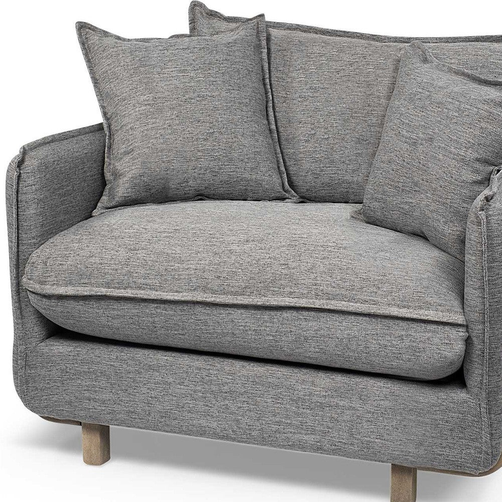 42" Gray Linen Arm Chair - Homeroots - Flyclothing LLC