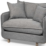 42" Gray Linen Arm Chair - Homeroots