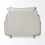 42" Gray And Wood Brown Fabric Arm Chair - Homeroots - Flyclothing LLC