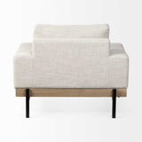 41" Cream And Black Fabric Arm Chair - Homeroots - Flyclothing LLC