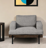 41" Gray And Black Fabric Club Chair - Homeroots - Flyclothing LLC