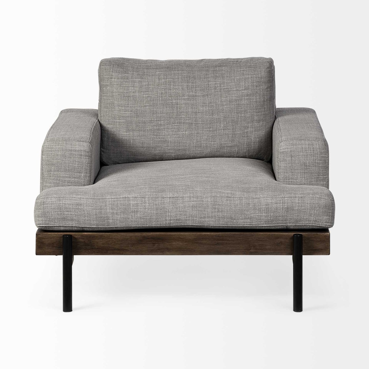 41" Gray And Black Fabric Club Chair - Homeroots - Flyclothing LLC
