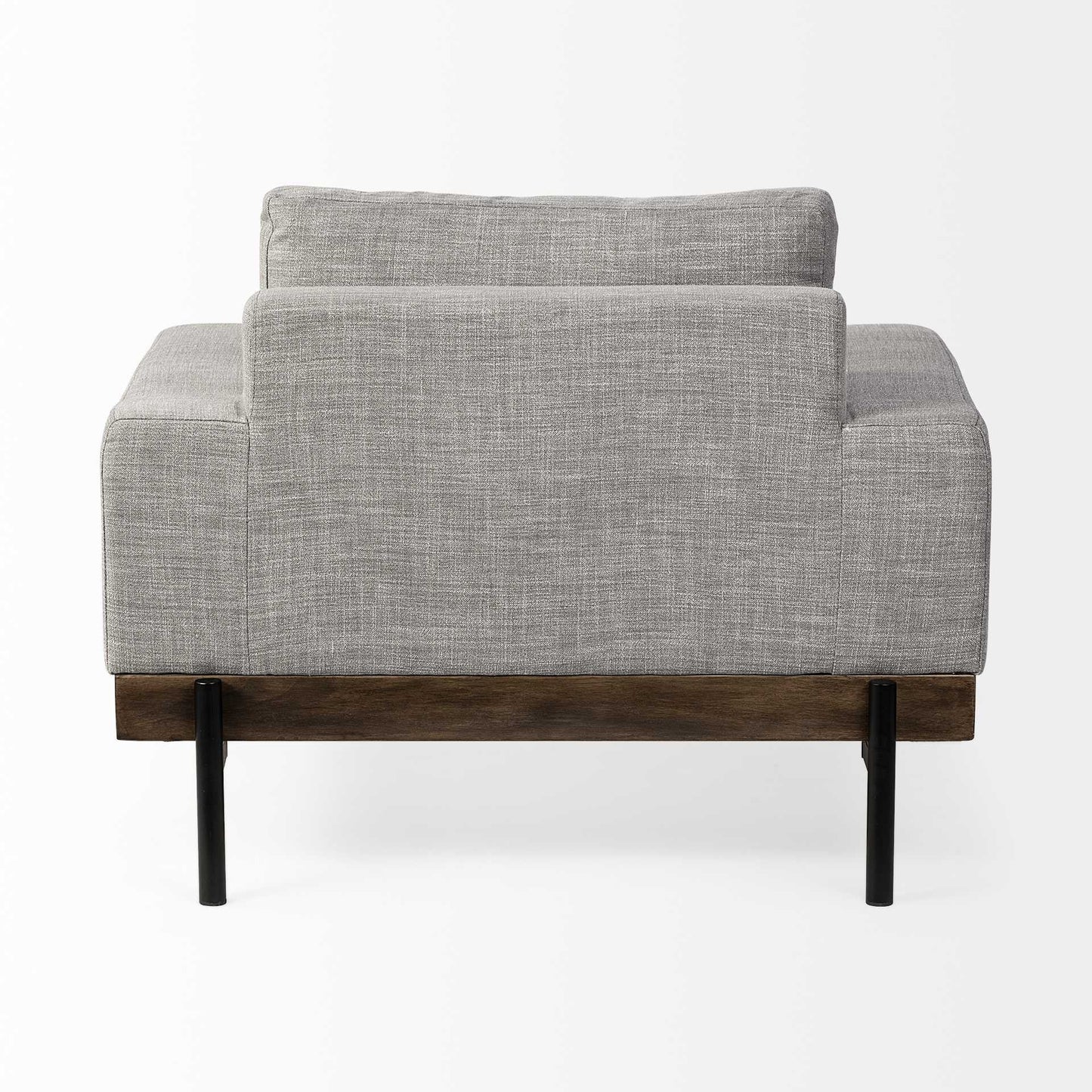 41" Gray And Black Fabric Club Chair - Homeroots - Flyclothing LLC