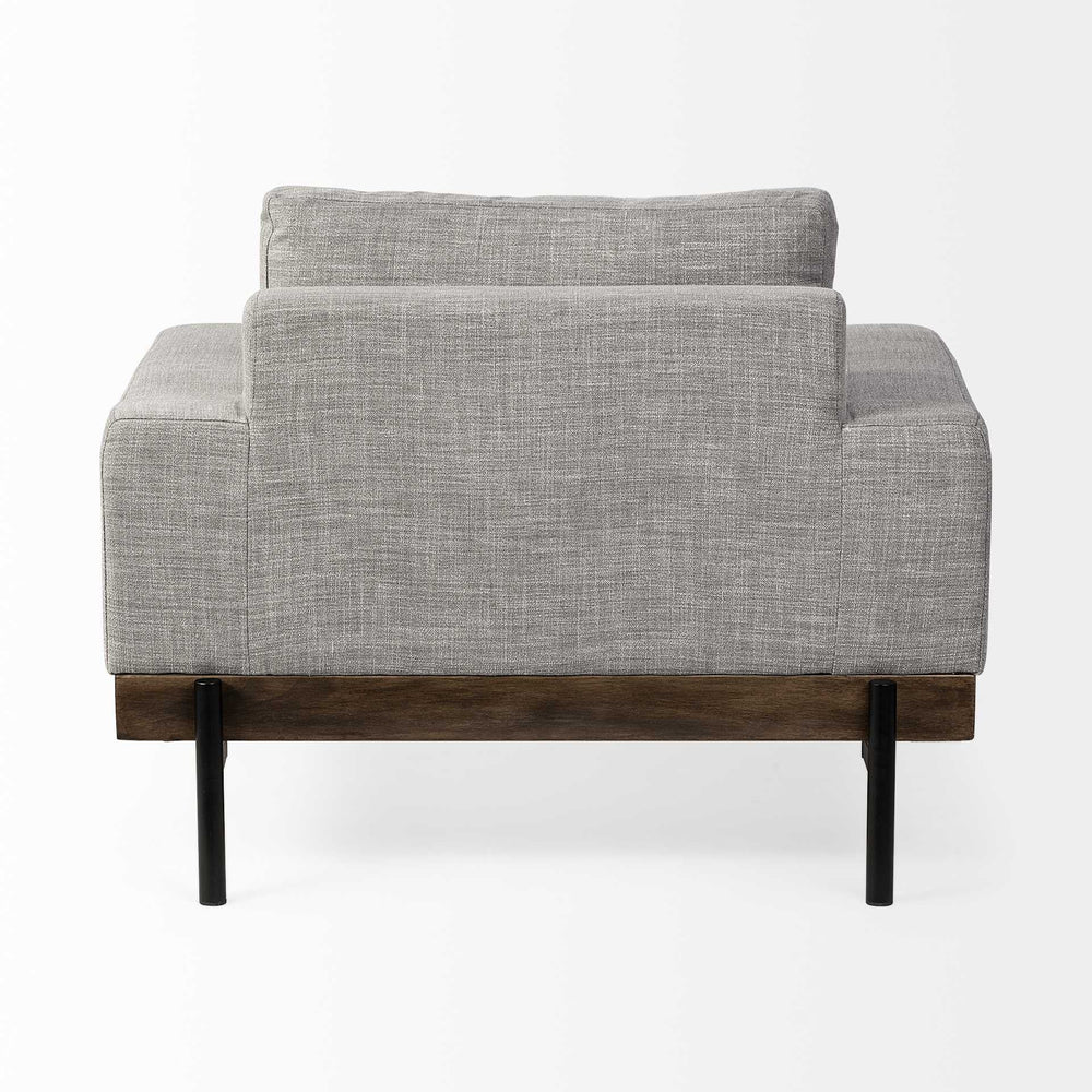 41" Gray And Black Fabric Club Chair - Homeroots