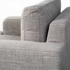 41" Gray And Black Fabric Club Chair - Homeroots