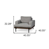 41" Gray And Black Fabric Club Chair - Homeroots - Flyclothing LLC