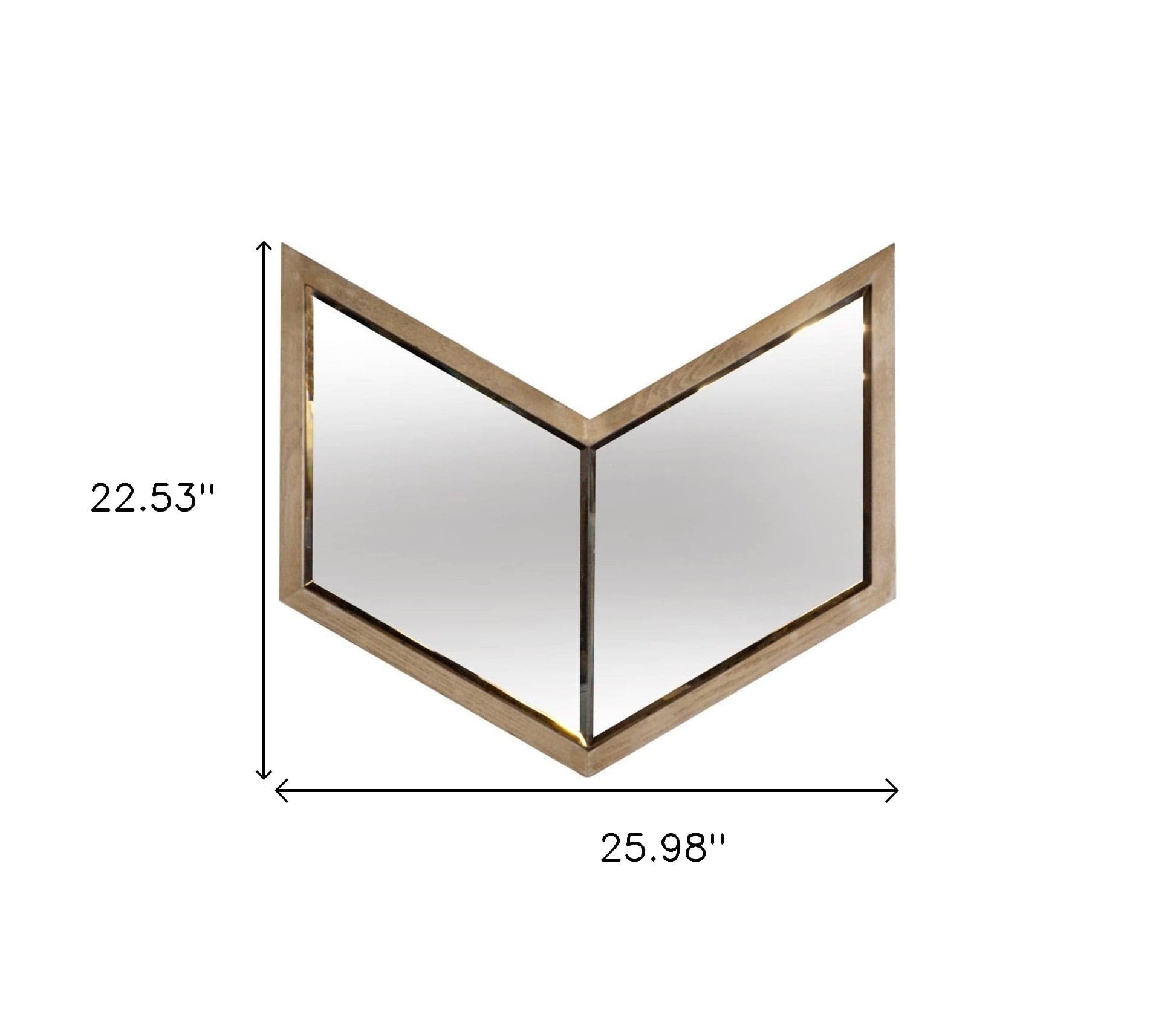 23" Natural Novelty Framed Accent Mirror - Homeroots - Flyclothing LLC