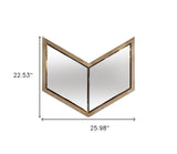 23" Natural Novelty Framed Accent Mirror - Homeroots