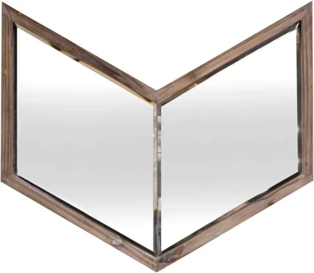 23" Brown Novelty Framed Accent Mirror - Homeroots - Flyclothing LLC