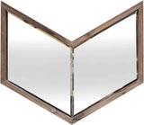 23" Brown Novelty Framed Accent Mirror - Homeroots - Flyclothing LLC