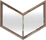 23" Brown Novelty Framed Accent Mirror - Homeroots