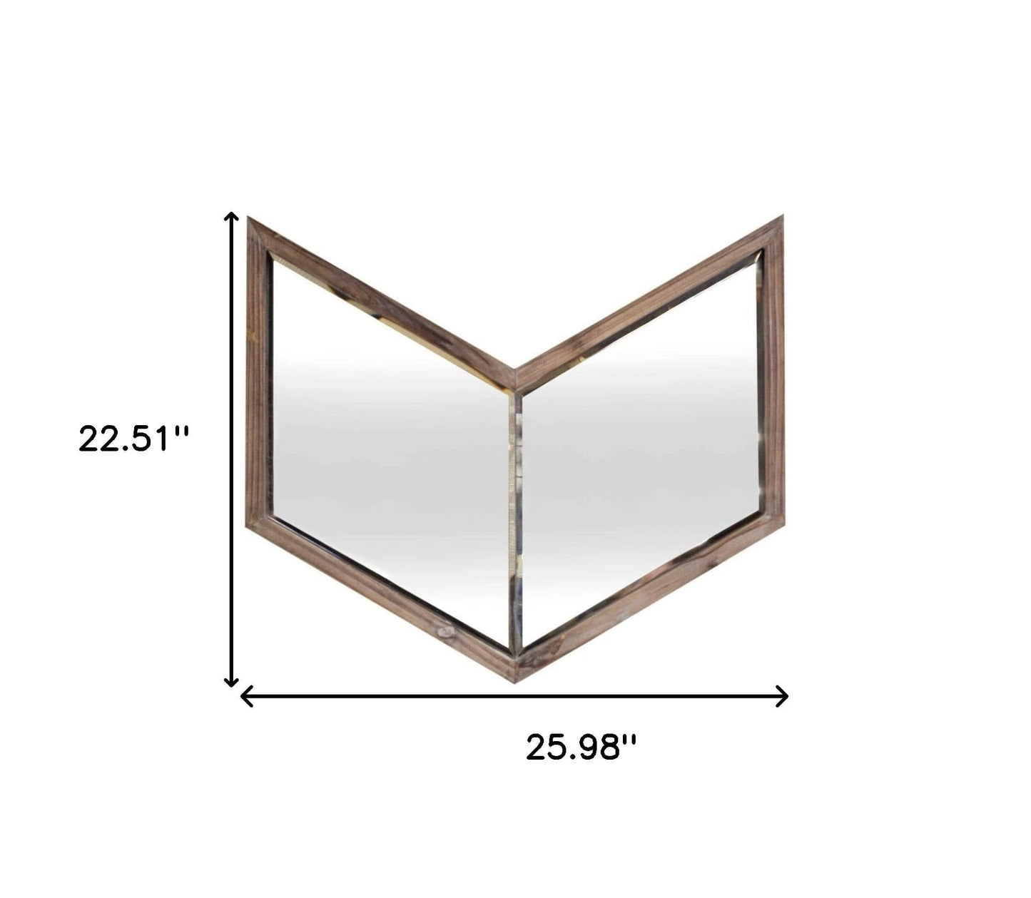 23" Brown Novelty Framed Accent Mirror - Homeroots - Flyclothing LLC