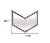 23" Brown Novelty Framed Accent Mirror - Homeroots - Flyclothing LLC