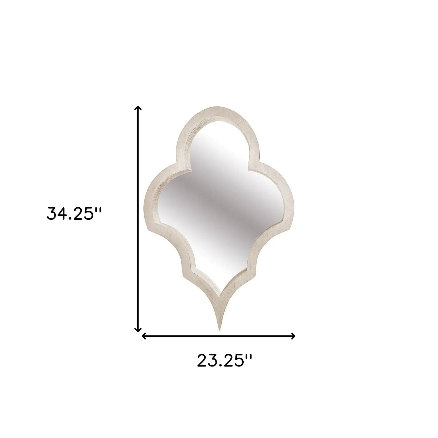 34" Natural Novelty Framed Accent Mirror - Homeroots - Flyclothing LLC