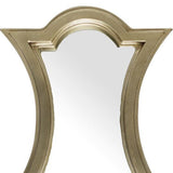 16" Gold Abstract Wood Framed Accent Mirror - Homeroots