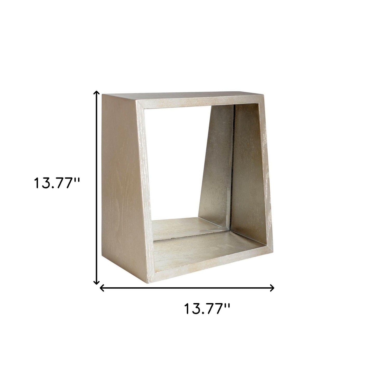 14" Champagne Wood Box Framed Accent Mirror - Homeroots - Flyclothing LLC