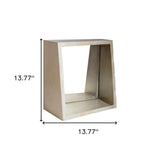14" Champagne Wood Box Framed Accent Mirror - Homeroots - Flyclothing LLC