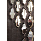 34" Dark Brown Novelty Framed Accent Mirror - Homeroots