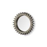 26" Round Grey Wood Frame Wall Mirror - Homeroots - Flyclothing LLC